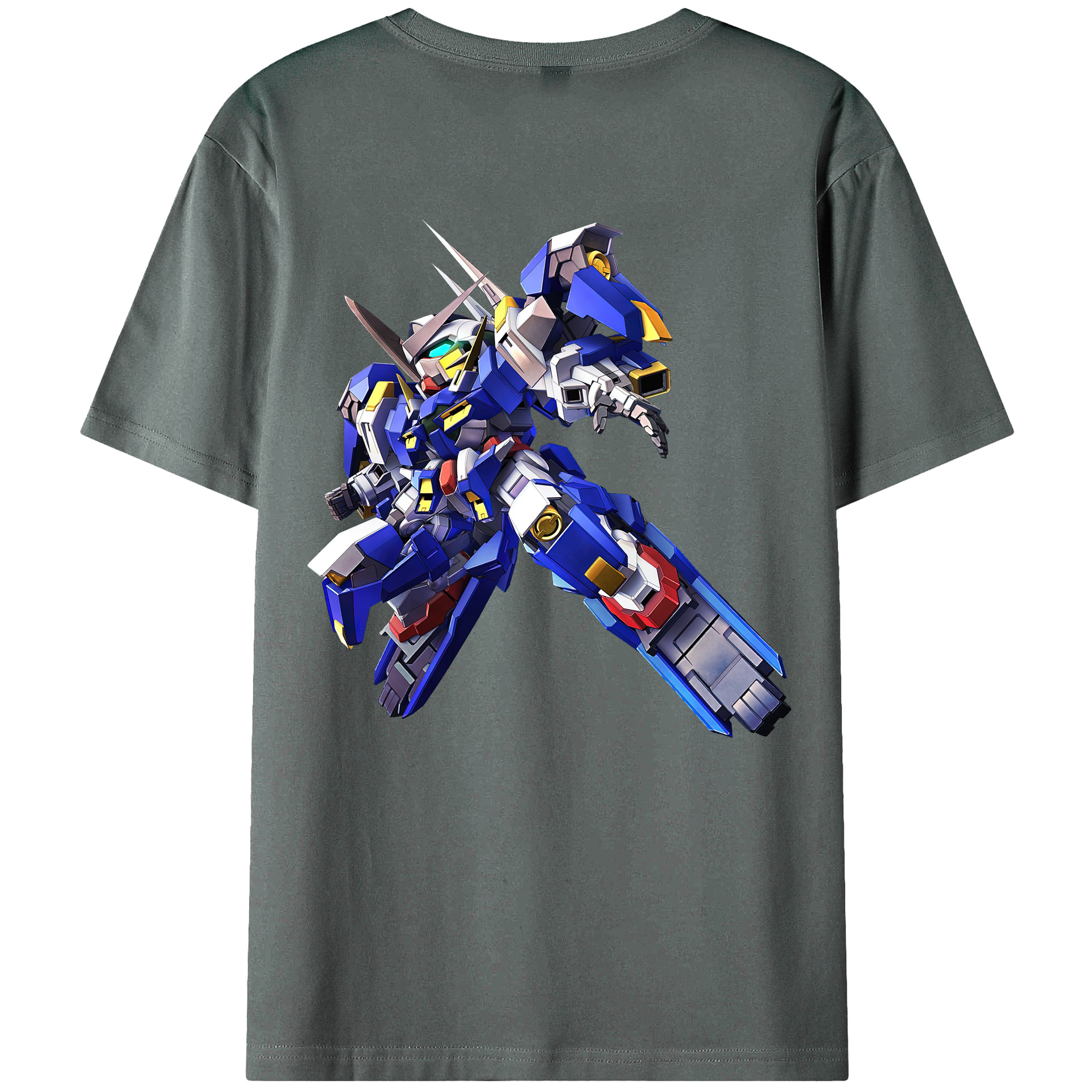 （画像用） 機動戦士ガンダム Mobile Suit Gundam 綿100％ メンズ半袖Tシャツ（バックプリント） 通気性